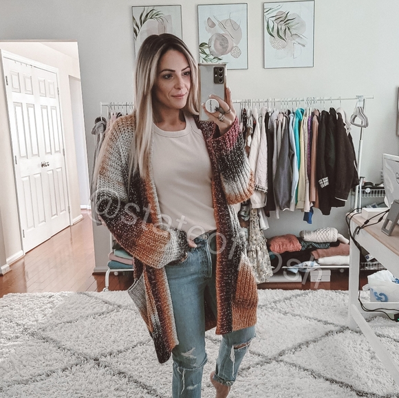Express Sweaters - Express multicolor open sweater long cardigan